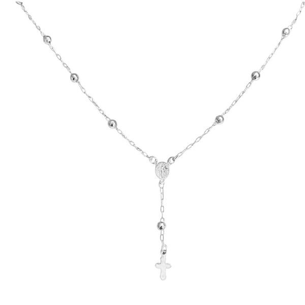 Colar Terço 45cm Prata 925