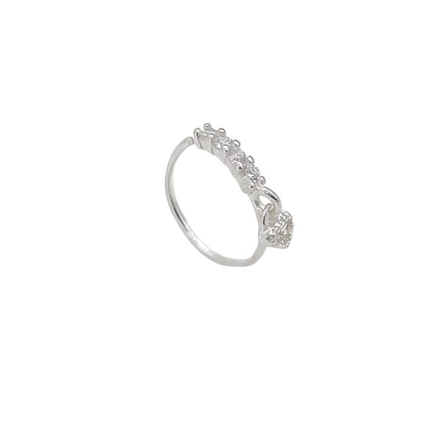 Piercing de Furo Cravejado com Pingente Prata 925