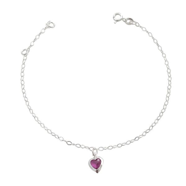 Pulseira Coração Zircônia Prata 925