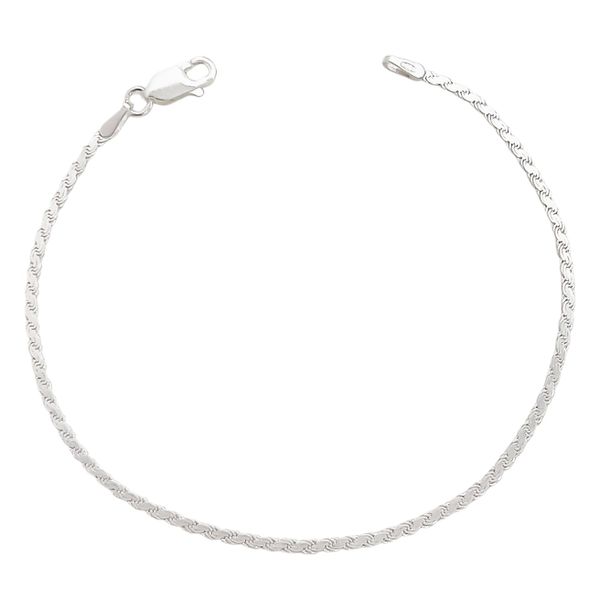 Pulseira Corrente Trançada Laminada 2mm Prata 925