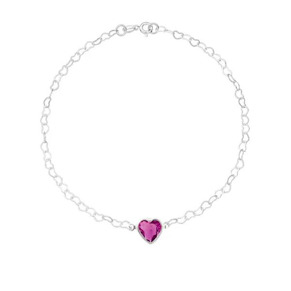 Pulseira Love Coração Único 6mm Prata 925