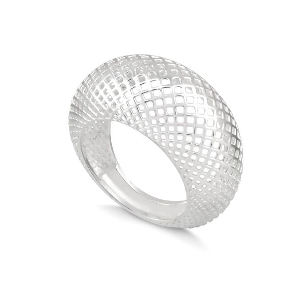 Anel Tela Abaulado Prata 925