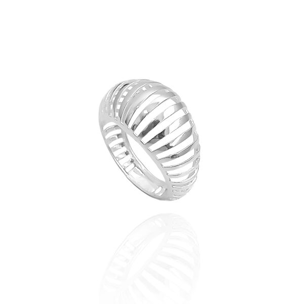Anel Tela 3D 14mm Prata 925