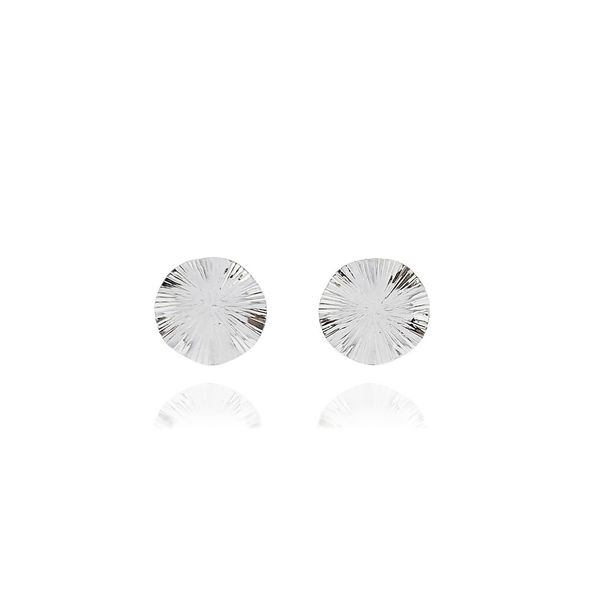 Brinco Orgânico Redondo Texturizado 1,1cm Prata 925