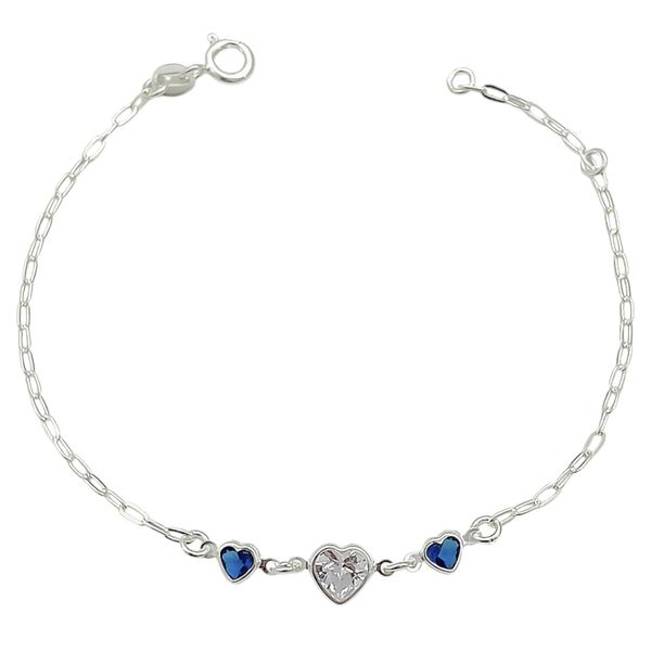 Pulseira Coração Zircônias Prata 925