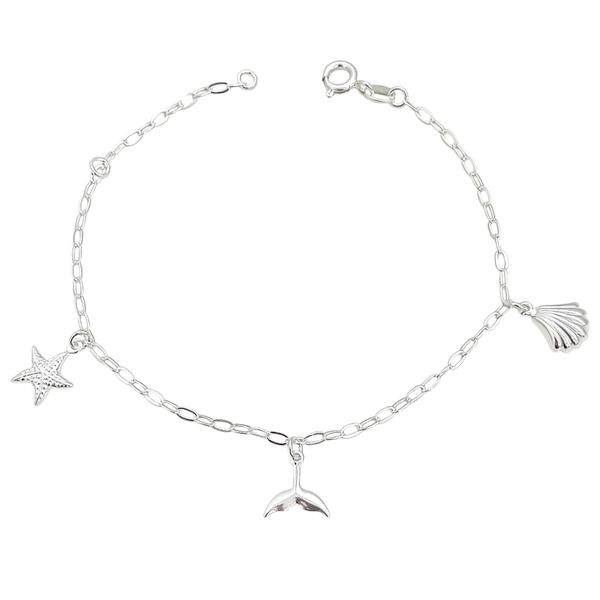 Pulseira Pingentes Mar Prata 925