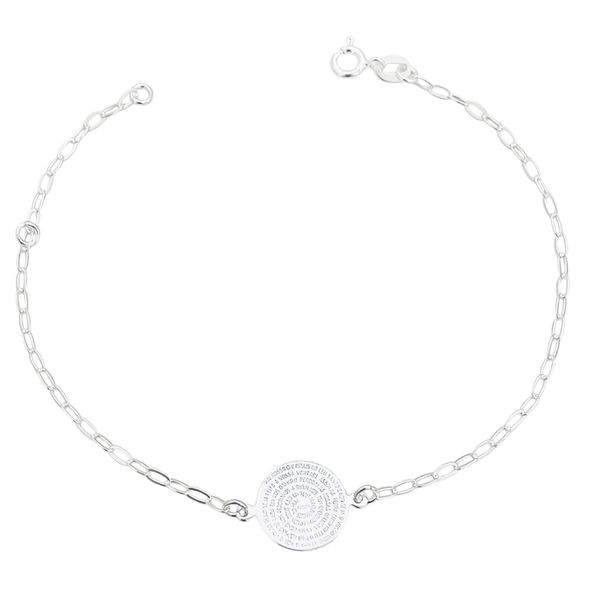 Pulseira Medalha Pai Nosso Prata 925