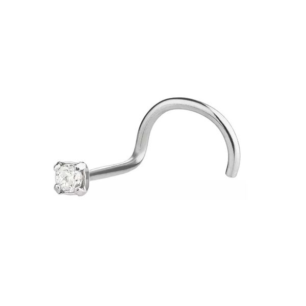 Piercing de Nariz Ponto de Luz Prata 925 