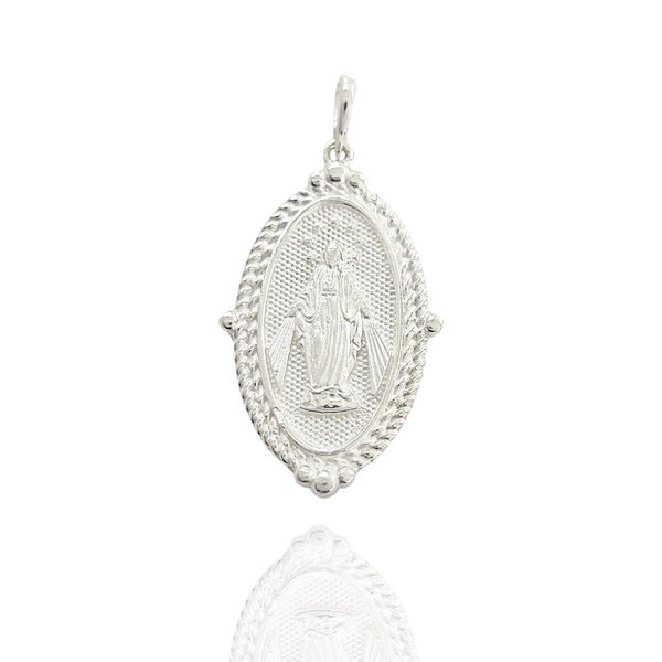 Pingente Medalha Nossa Senhora das Graças Prata 925