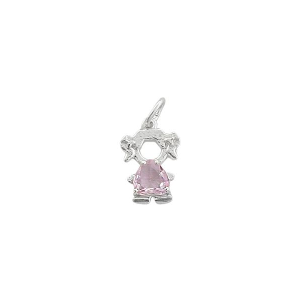 Pingente Filhos Pedra Color Prata 925