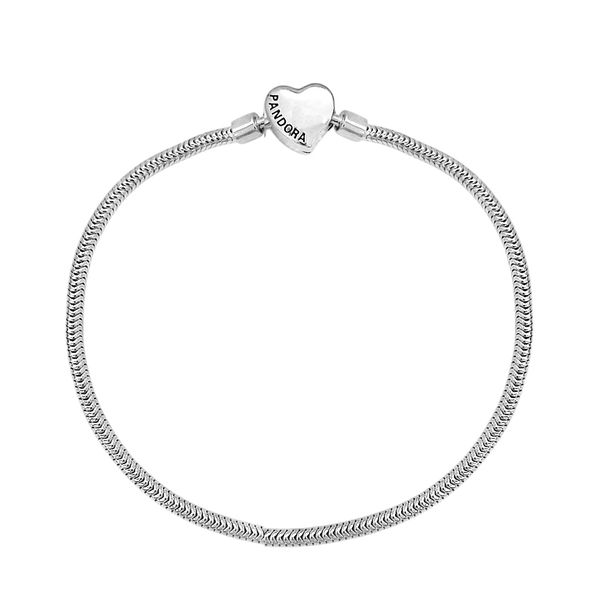 Pulseira Berloque Fecho Coração Liso II Prata 925