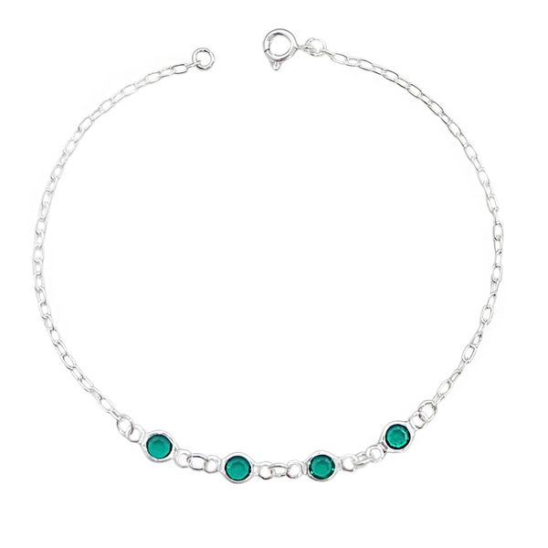 Pulseira 4 Pontos de Luz Color Prata 925