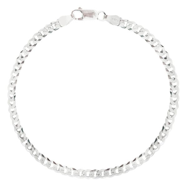 Pulseira Masculina Groumet 4mm Prata 925
