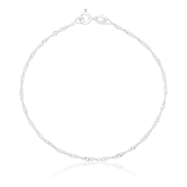 Pulseira Singapura 1mm Prata 925