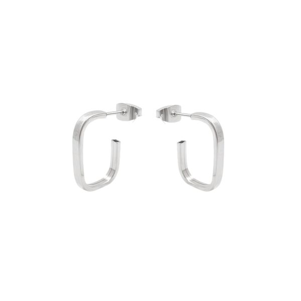 Brinco Argola Fio Triângulo G 2,5cm Prata 925 