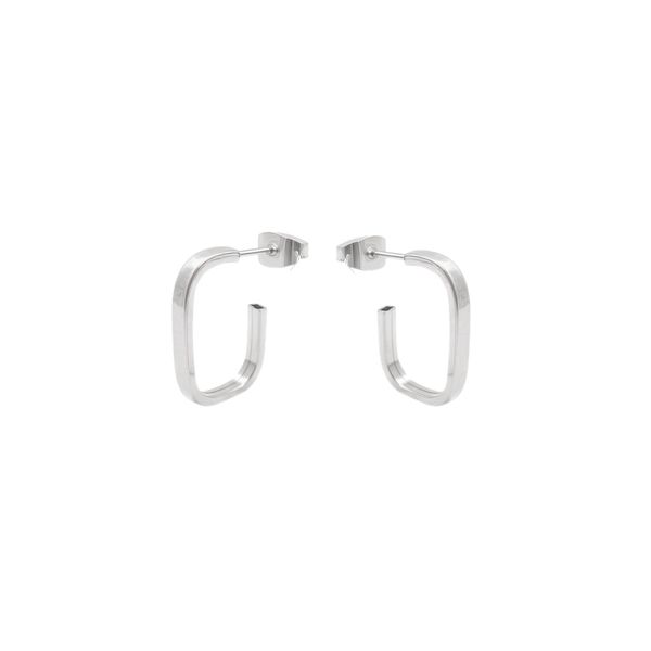 Brinco Argola Fio Triângulo M 2,1cm Prata 925
