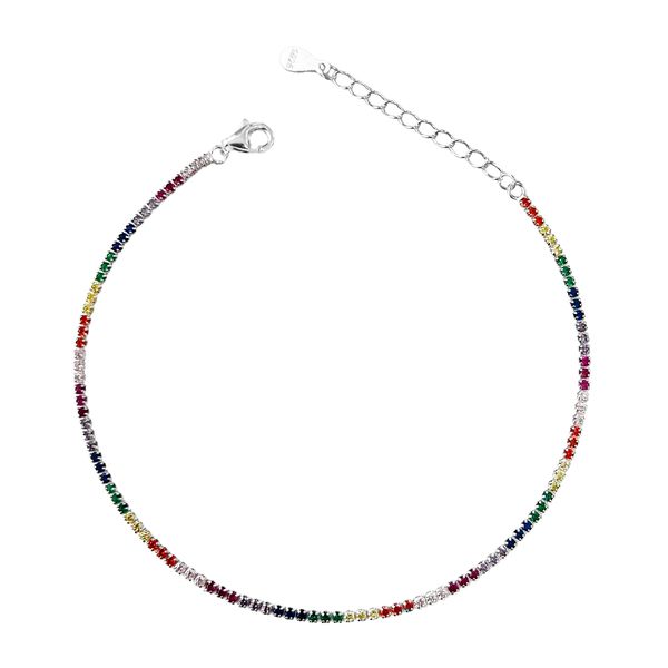 Pulseira Riviera Color 1,5mm Prata 925