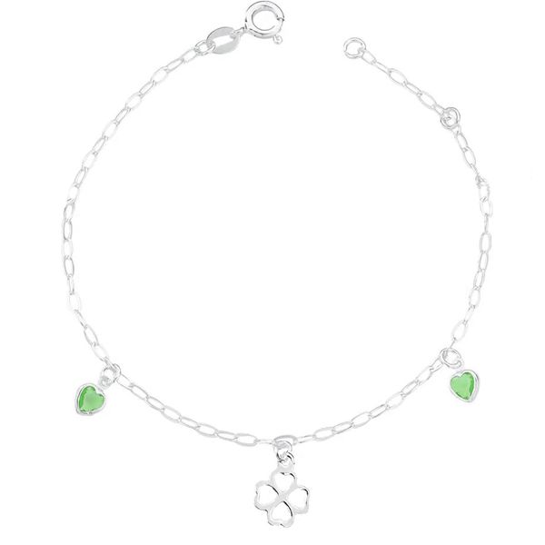 Pulseira Trevo Zirconias Prata 925