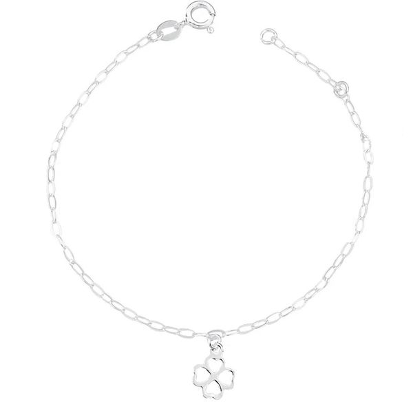 Pulseira Trevo Liso Prata 925