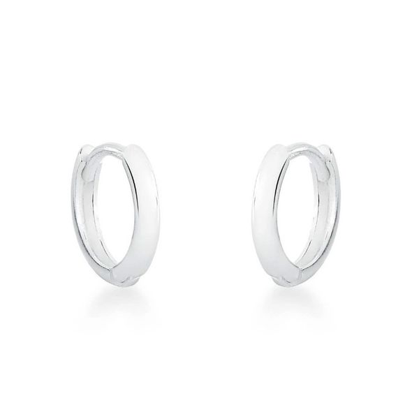 Brinco Argolinha Lisa Duda G 1,2cm Prata 925