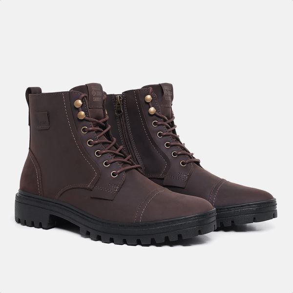 Bota Masculina Lecas Mustang Café