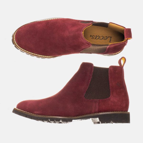 Bota top chelsea vermelha