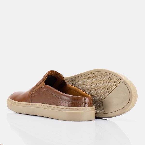 Mule Masculino Canela Slip On LECAS