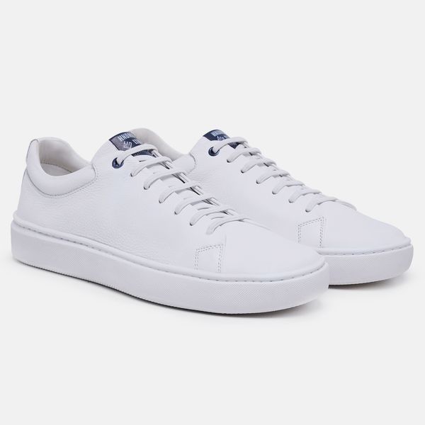 Sapatênis Masculino Lecas Branco/ Azul Marinho Toronto