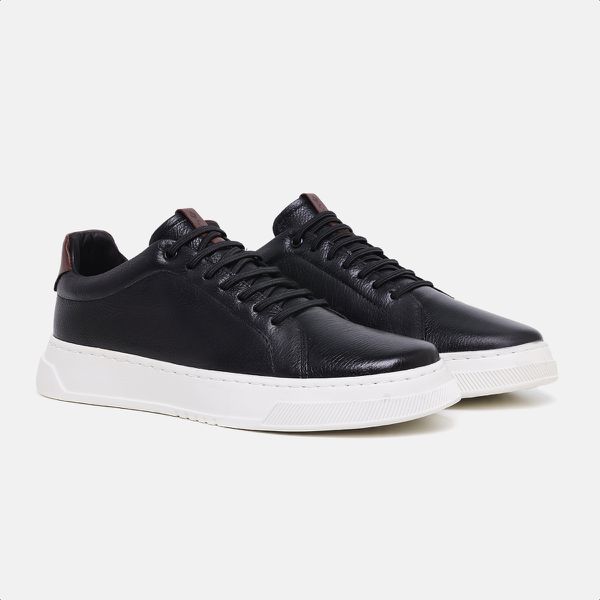 Tênis Lecas Floter Preto/Naturale Marrom