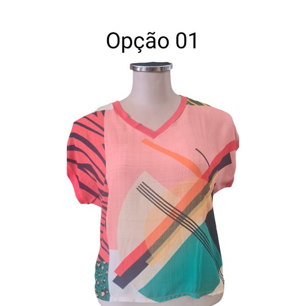 Blusa M.Fatorial Crepe Costas de Malha Tamanho M