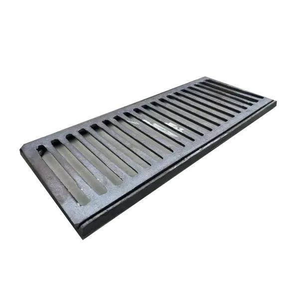 Grelha de ferro fundido com caixilho 10x100 cm 