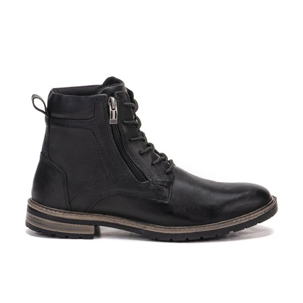 Bota casual em couro Dante Preto