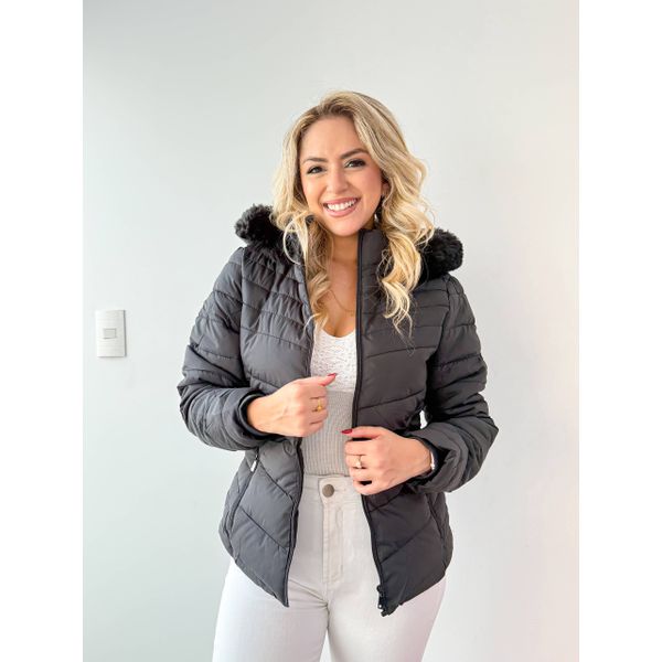 JAQUETA PUFFER PRETA 
