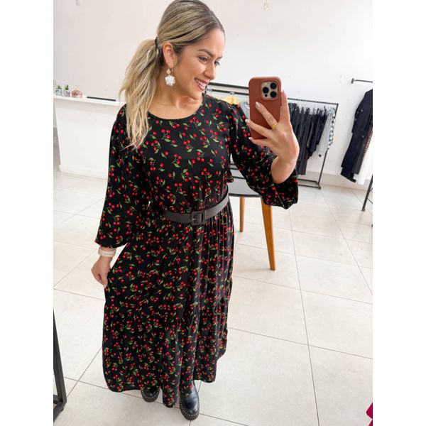 VESTIDO ZARA CEREJA 