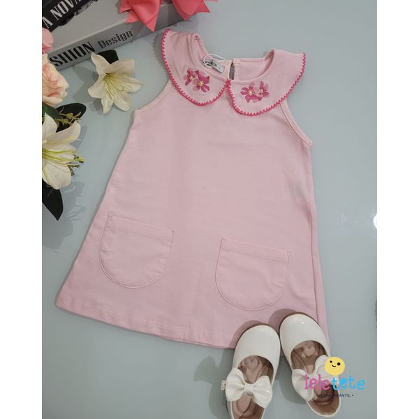 Vestido Rosa de Gola - Trick Nick