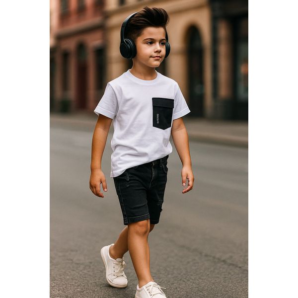 Conj Mas 4 Ao 14 Jeans Preto Trick Nick N/i