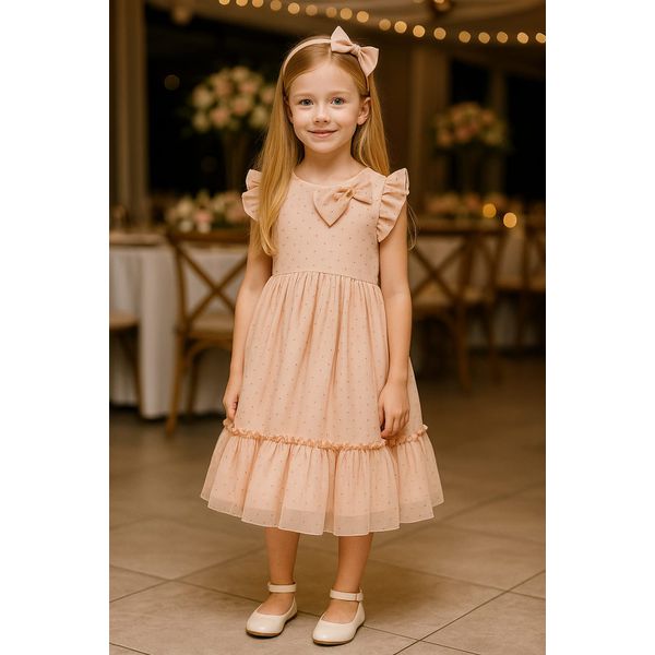 Vestido Rose Tule Trick Nick N/i