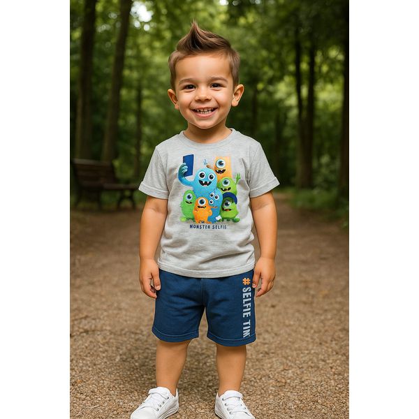 Conj Mas Monstrinho Kyly Cinza