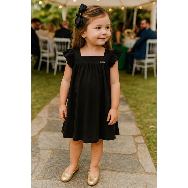 Vestido Liso Preto Trick Nick Preto