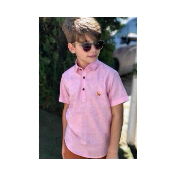 Camisa Bata Rosa Nick Rosa