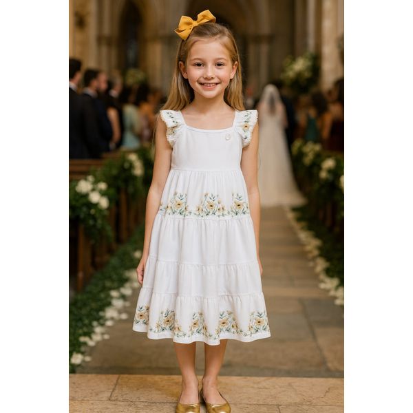 Vestido Flor Bco Milon Branco