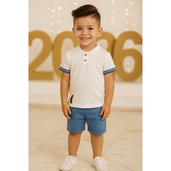 Conj Mas Camiseta Bot Bco Tileesul Branco