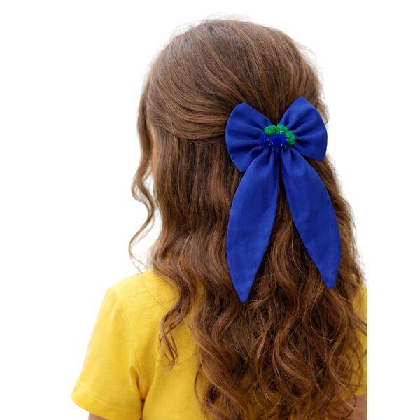 Laço De Cabelo Brasil Pontas Dupla Presilha Infantil