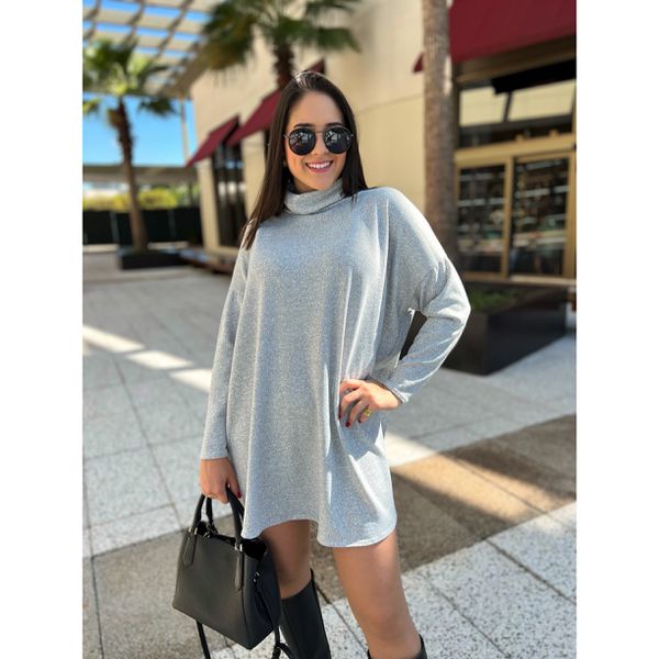 Vestido cinza shop inverno