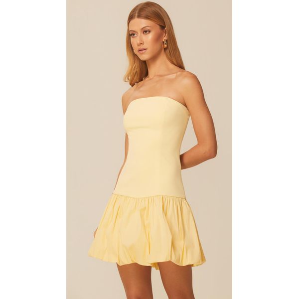 Vestido Curto Balonê Amarelo