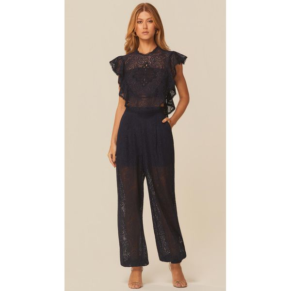 Calça em Renda Azul Marinho