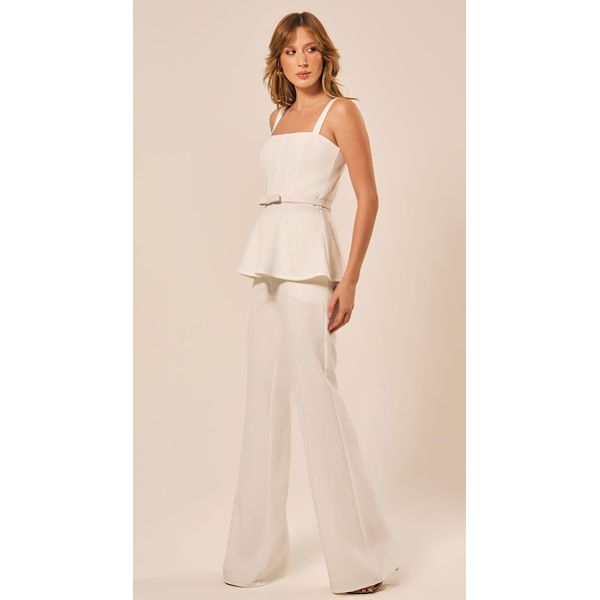 Calça Flare com Nervura Off