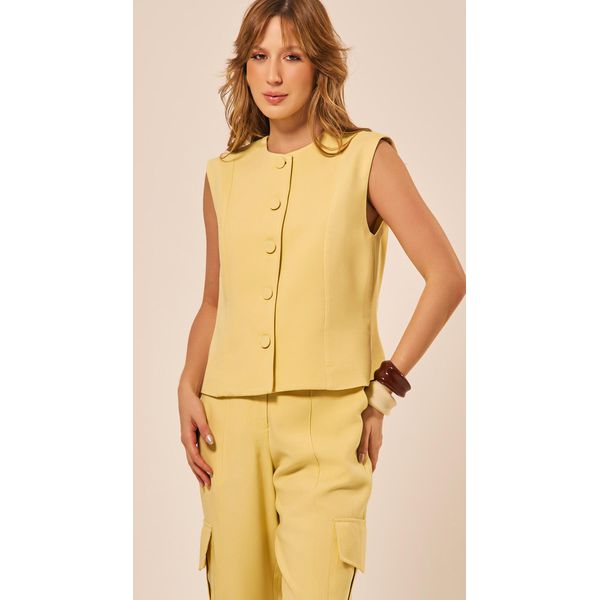 Colete com Recortes Amarelo
