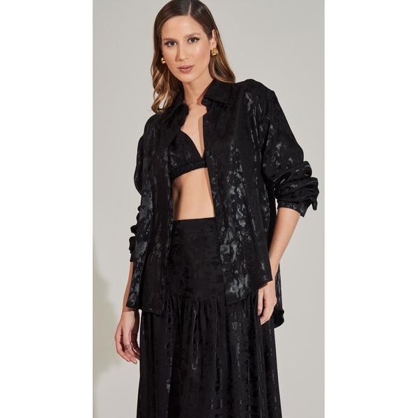 Conjunto Camisa e Top Jacquard