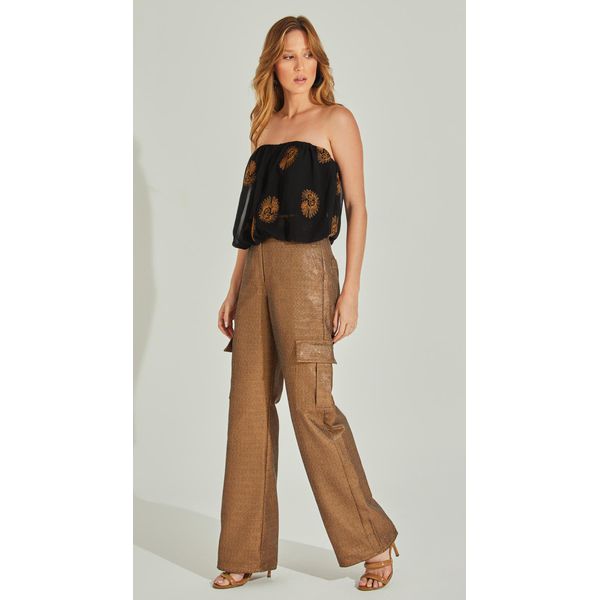 Calça Cargo Metalizada